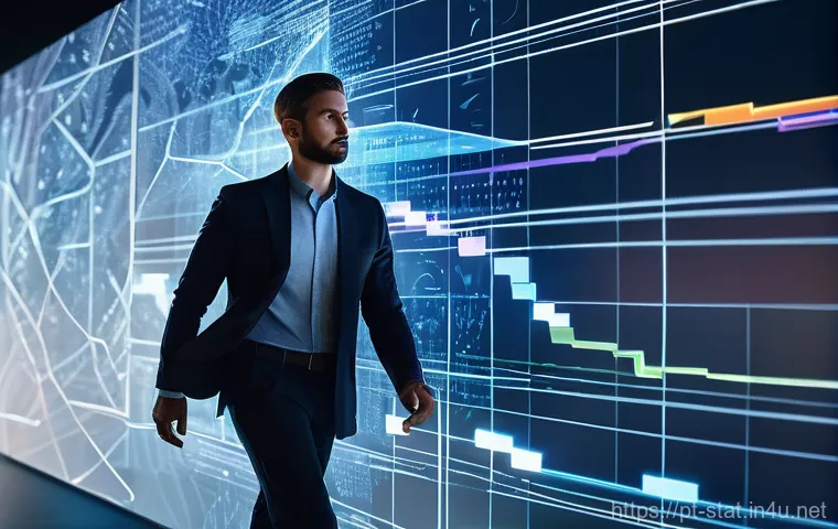 통계분석가의 평균 경력 기간 - **Prompt: The Constantly Evolving Data Professional**
    "A dynamic, medium shot of a data professi...