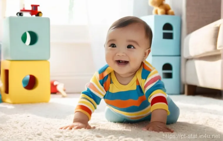 통계분석에서 사용하는 데이터 샘플링 기법 - **Prompt:** A heartwarming scene of a cheerful baby, approximately 10 months old, sitting comfortabl...