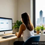 통계분석가의 스트레스 관리법 - Photorealistic lifestyle scene of a Brazilian statistical analyst managing stress through mindful br...